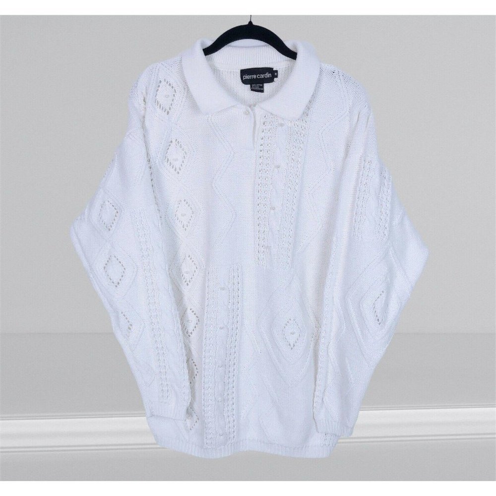 Pierre Cardin Size M White Sweater